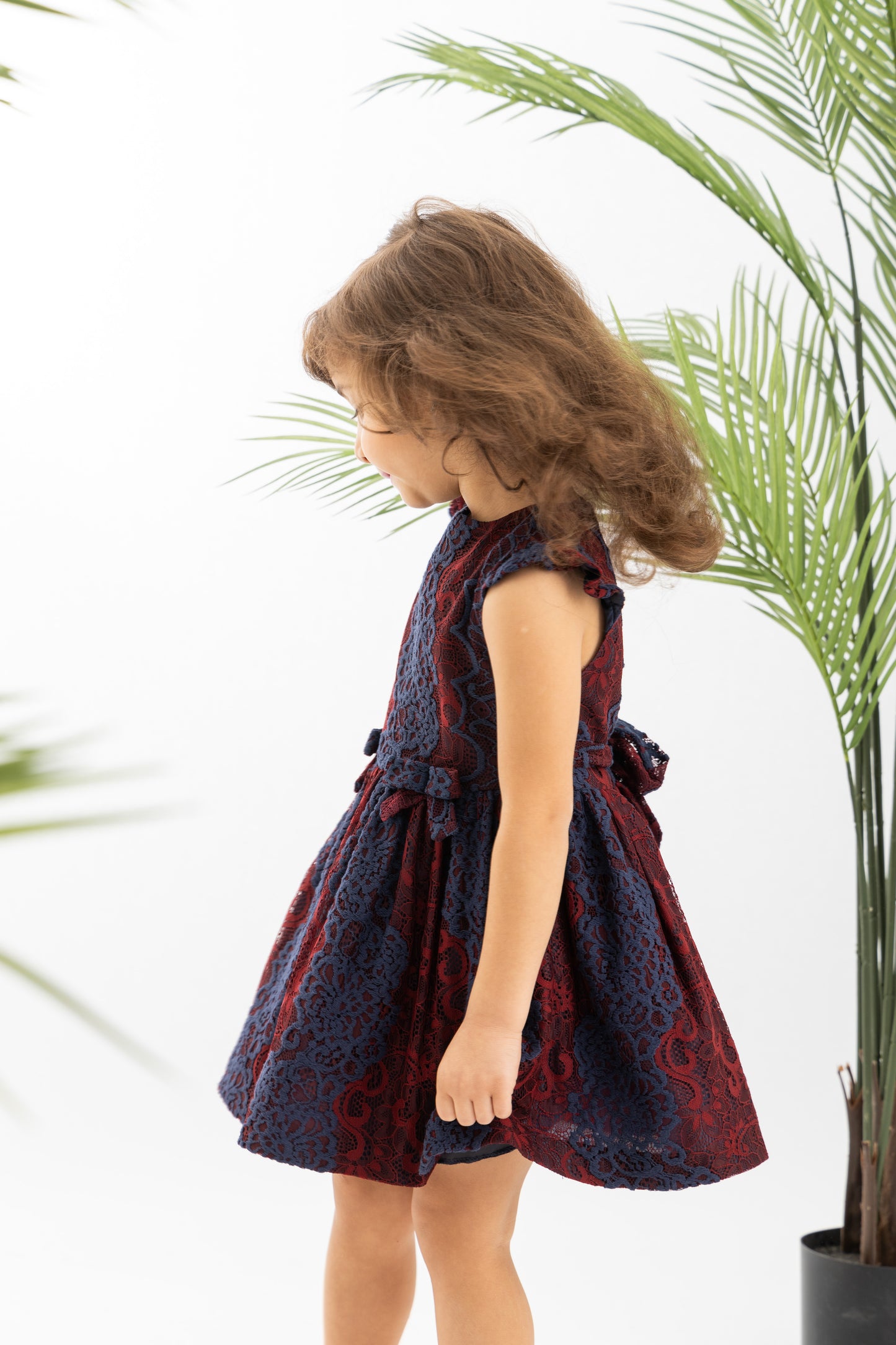 Lace Short Sleeve Girls Dress