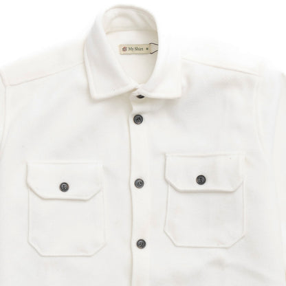 White plain wool shirt