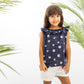 Floral Girls Set-Navy & White