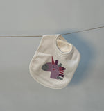 White Unicorn Printed Baby Bib