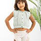 Girls Linen Set With Ruffled Shorts