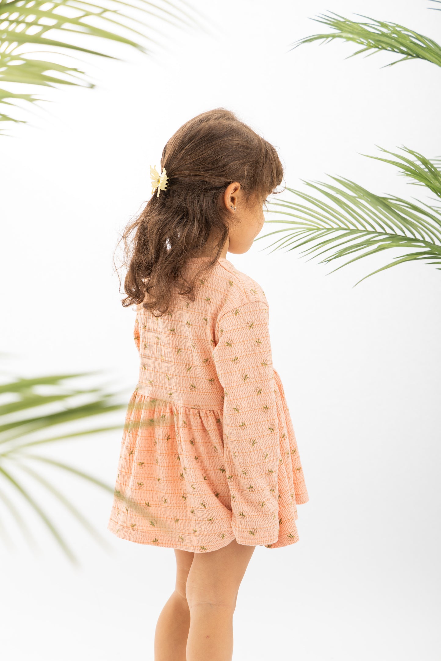 Floral Longsleeve Cotton Girls Dress