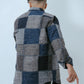 Blue Squares Men Wool Shirt