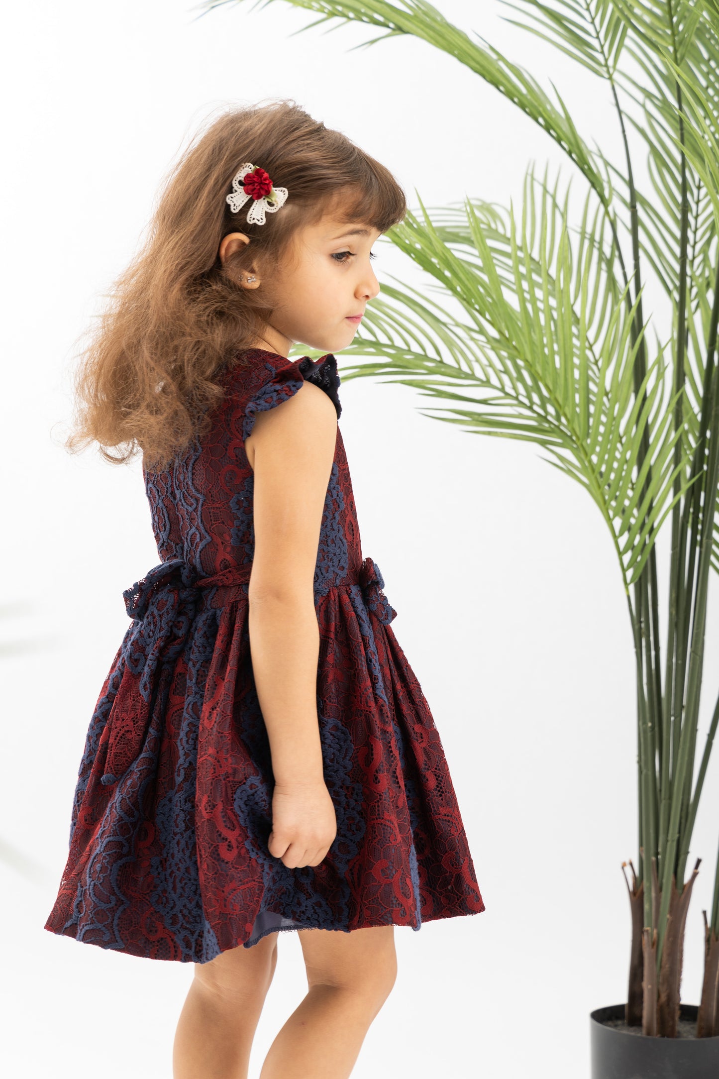 Lace Short Sleeve Girls Dress