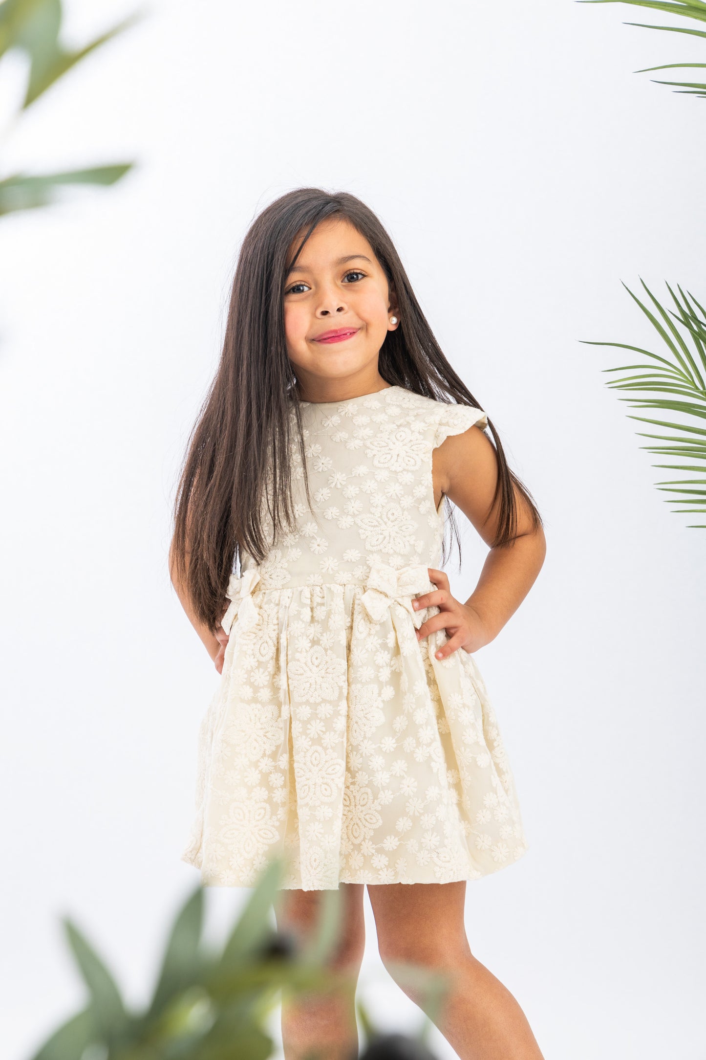 Lace Short Sleeve Girls Dress