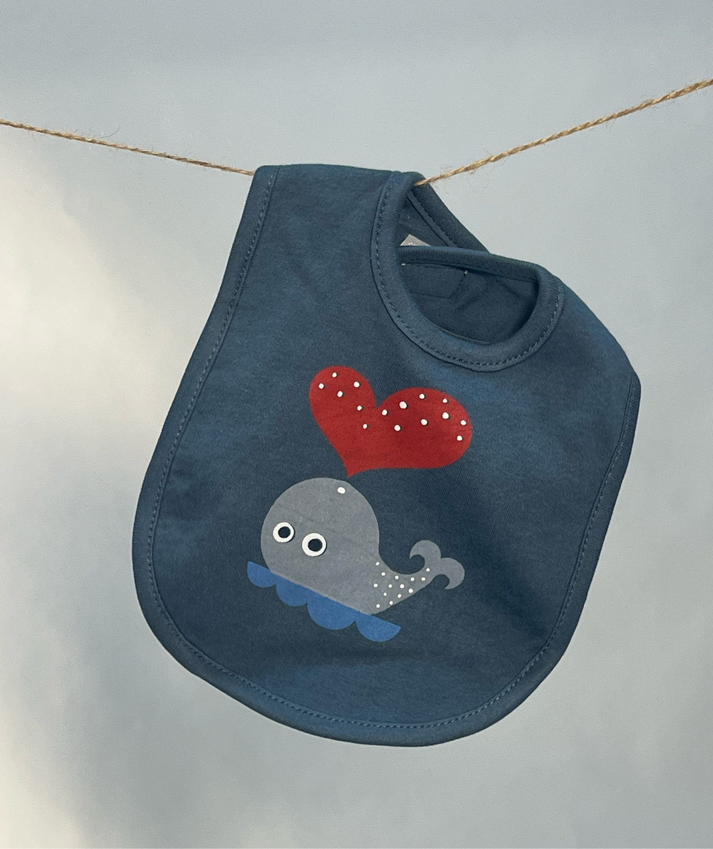 Blue Dolphin Printed Baby Bib