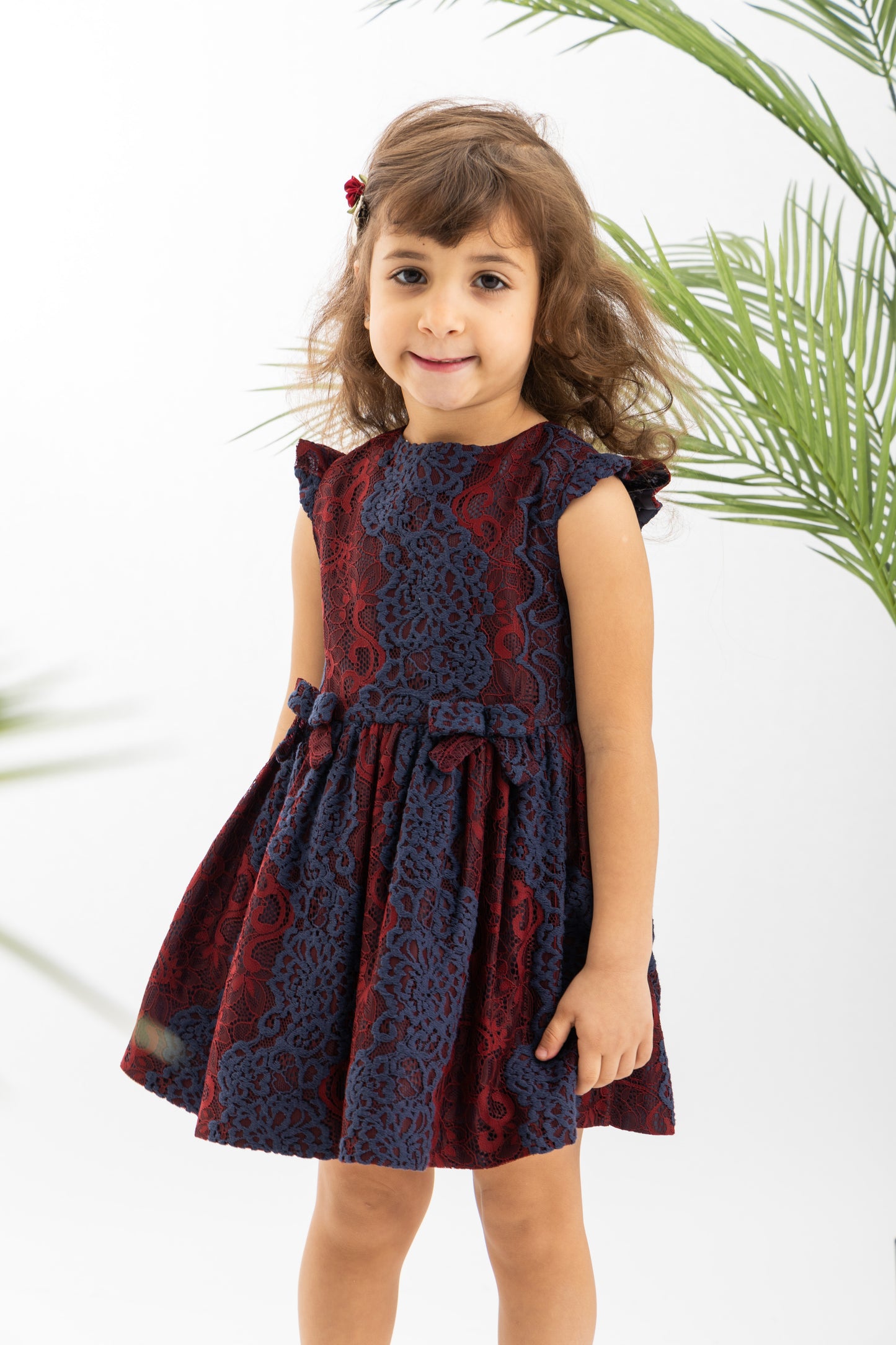 Lace Short Sleeve Girls Dress