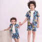 Blue Tom and Jerry Linen Boys Summer Set