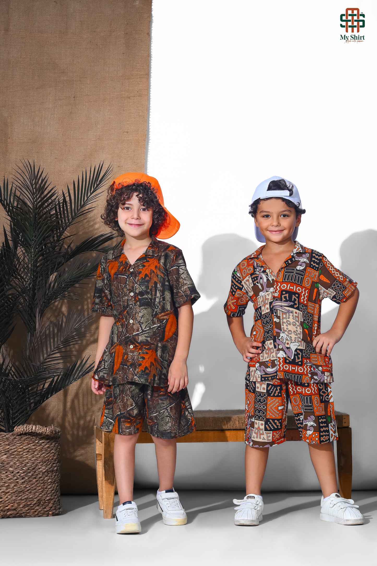 Leaves Linen Boys Summer Set