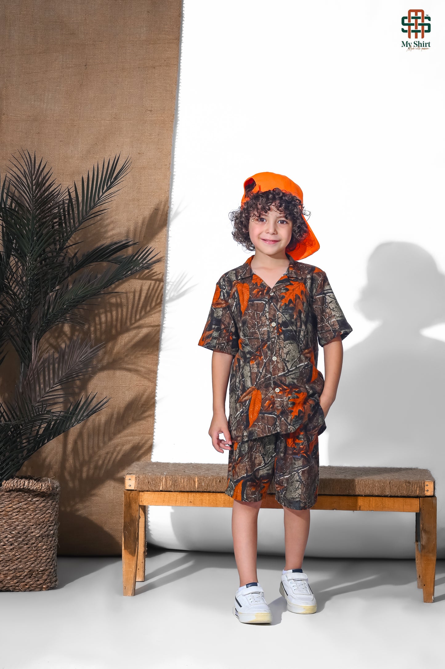 Leaves Linen Boys Summer Set