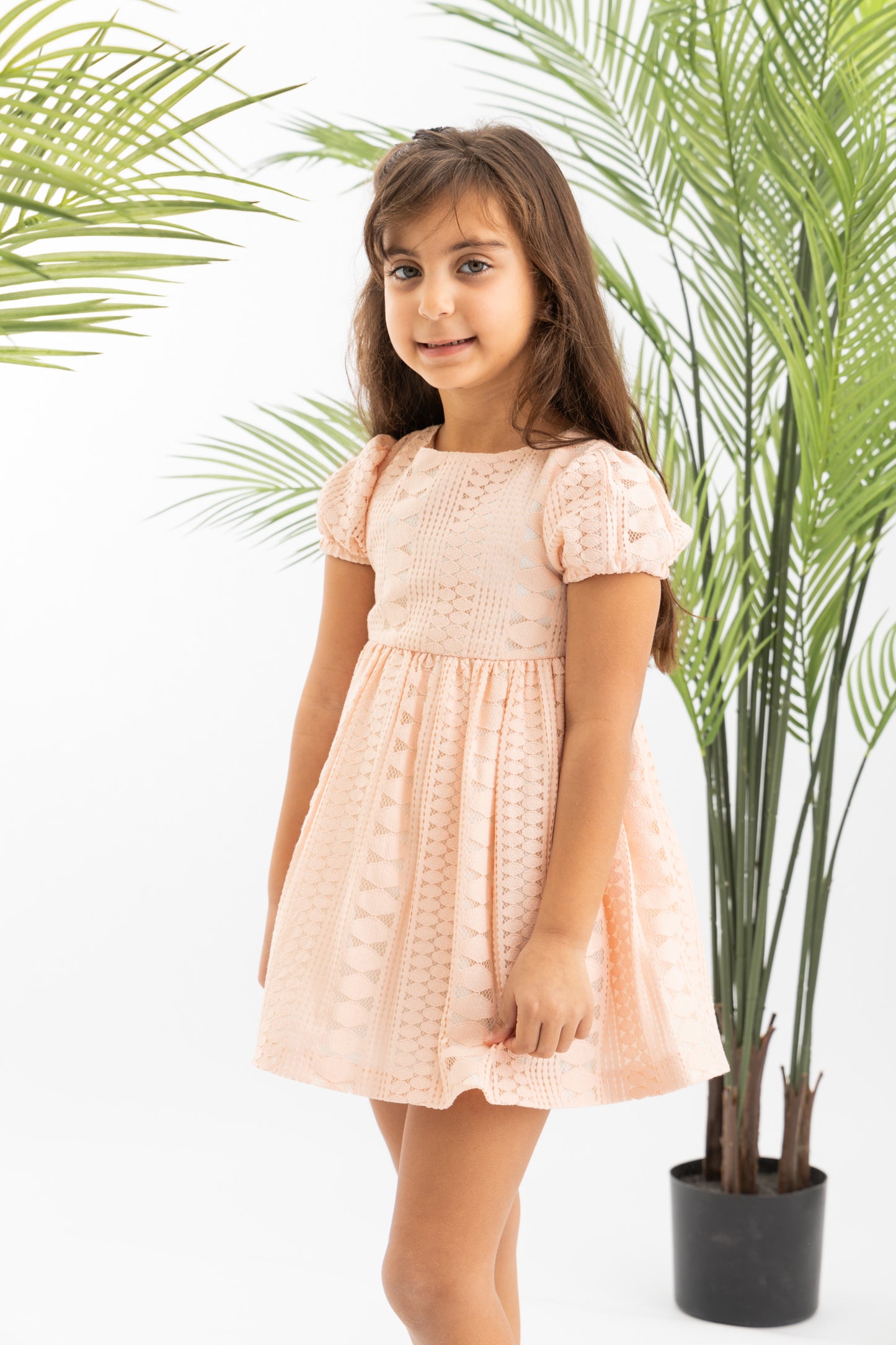 Lace Short Sleeve Girls Dress