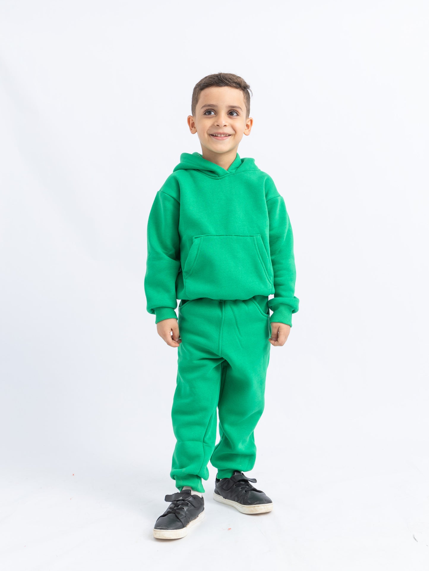 Green Pattern Sweatshirt and Jogger Set