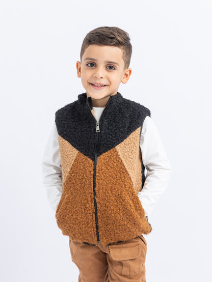 Cuts Quilted Fur Vest