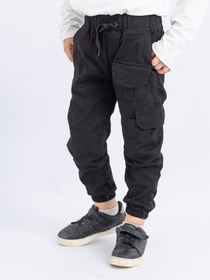 Black Cargo Pants with Pockets