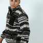 Aztec Men Fur Jacket With Pocket-Grey