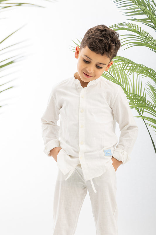 White Boys Linen Set