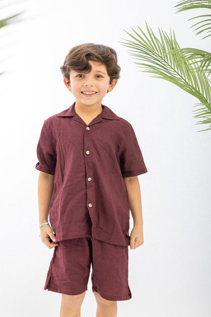 Maron Boys Linen Set