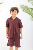 Maron Boys Linen Set