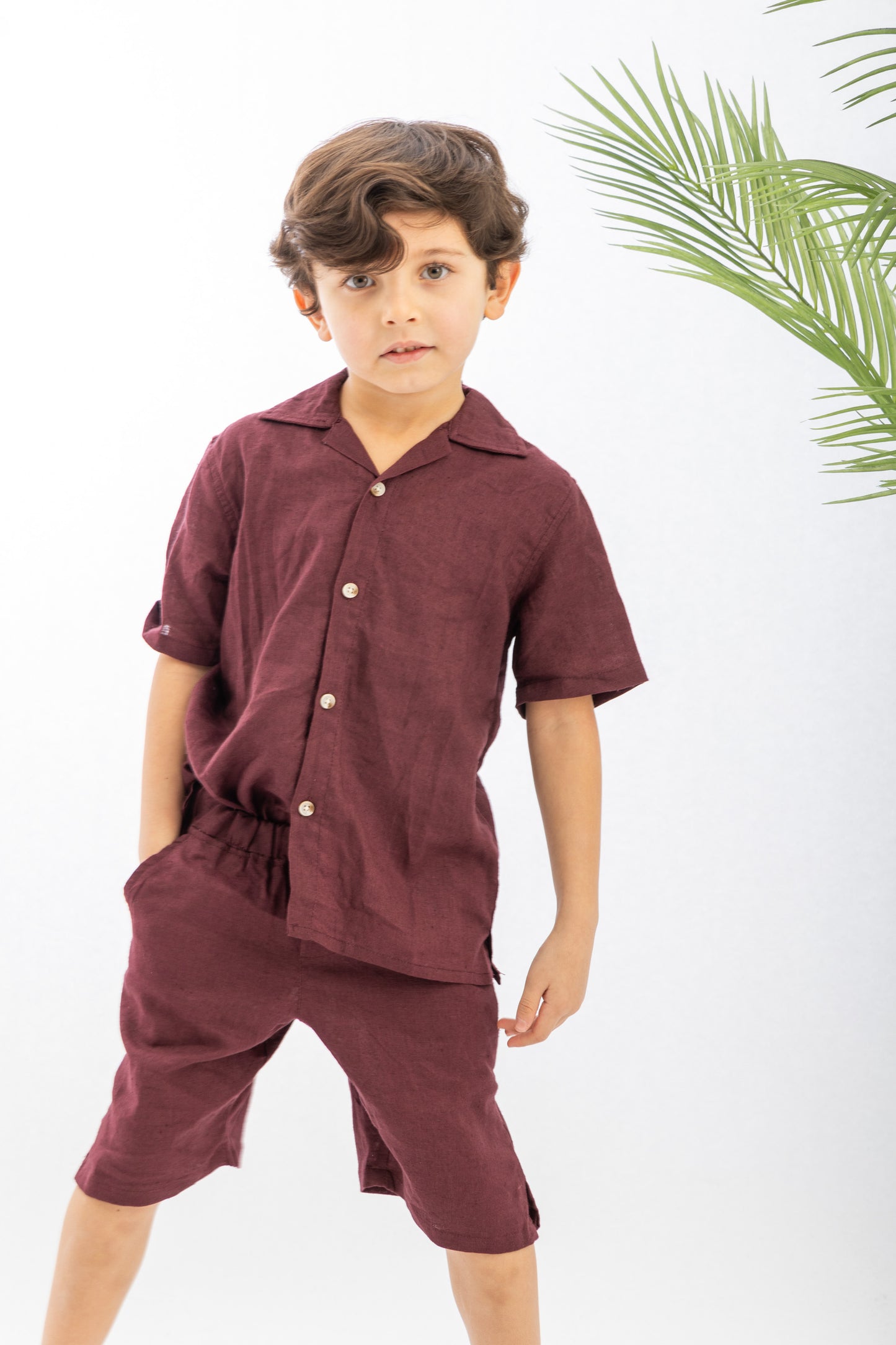 Maron Boys Linen Set