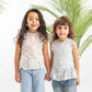 Mesh Girls Blouse With Flowers