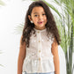 Mesh Girls Blouse With Flowers