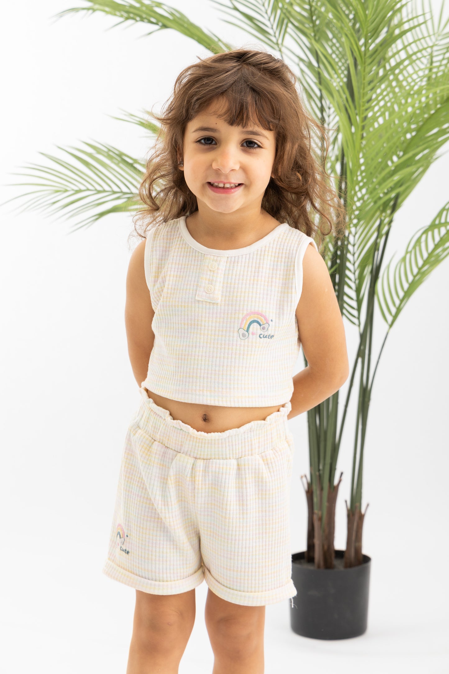 Striped Cotton Girls Set