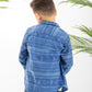 Jacquard Blue Jeans Boys Cotton Shirt