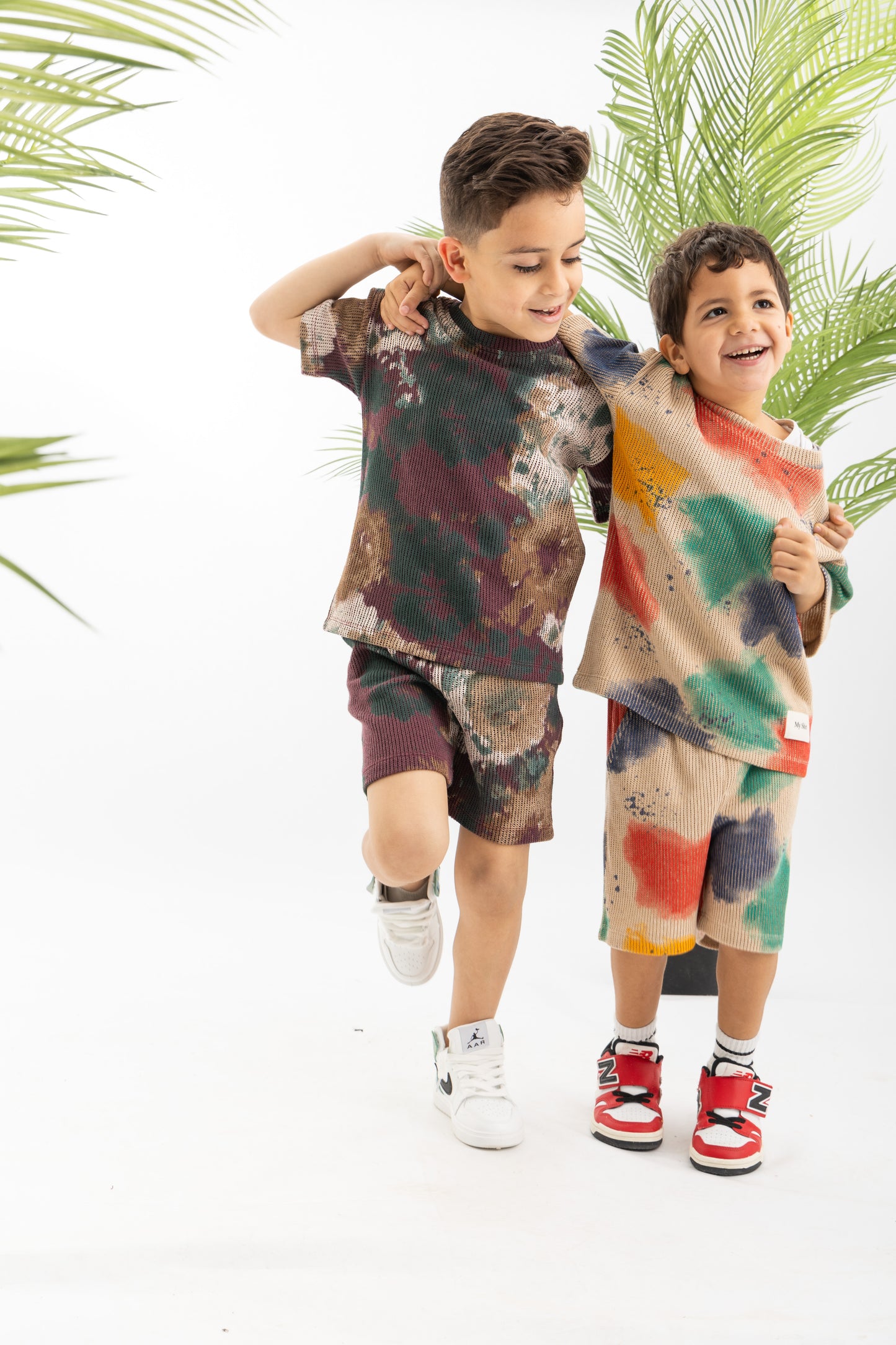 Tie Dye Boys Set-Maron