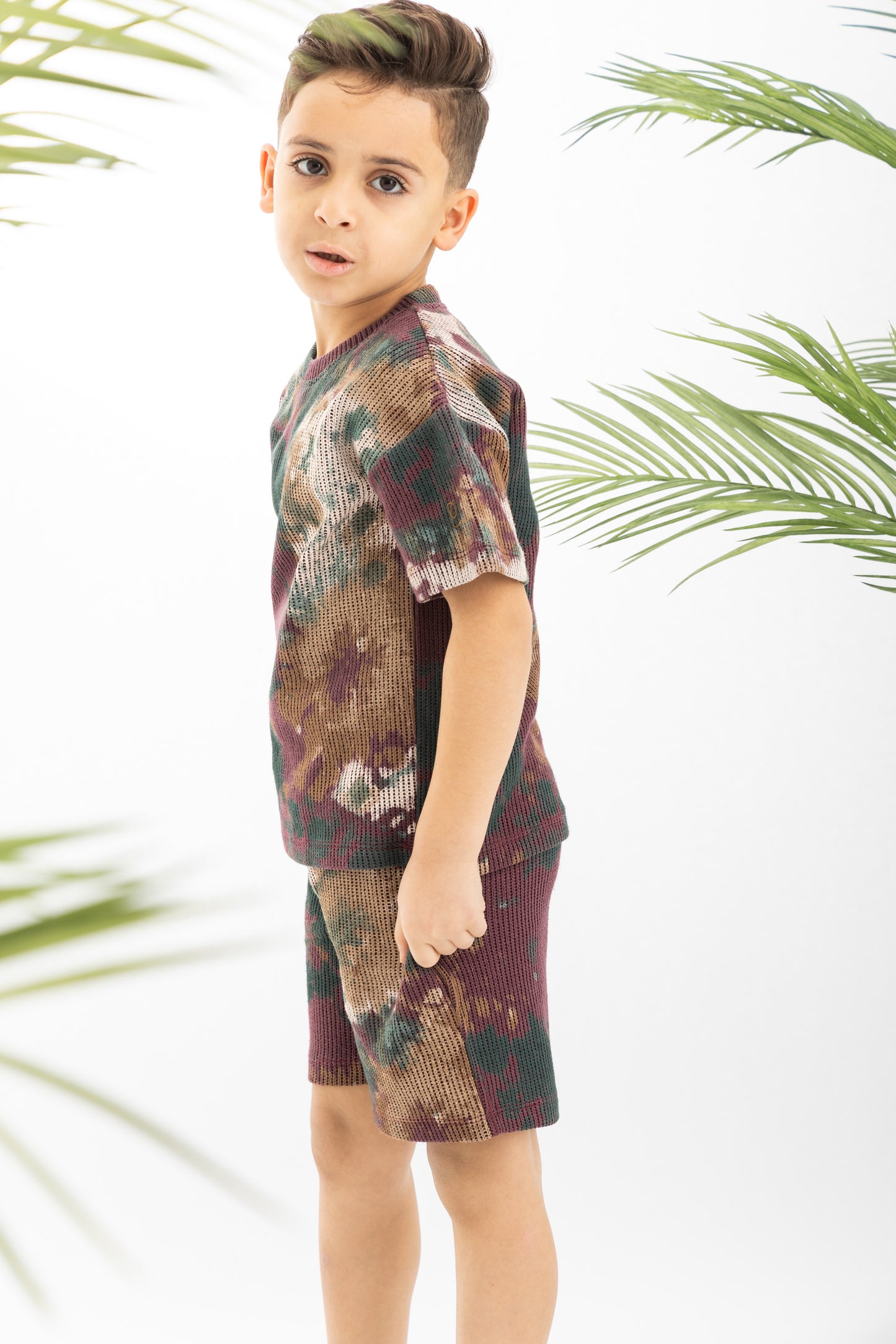 Tie Dye Boys Set-Maron