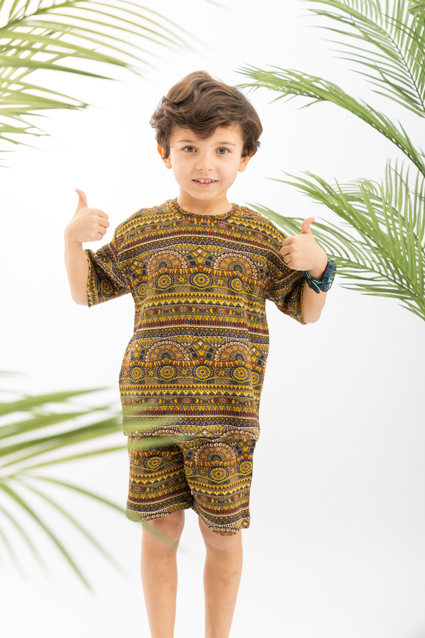 Boho Textured Colorful Boys Set