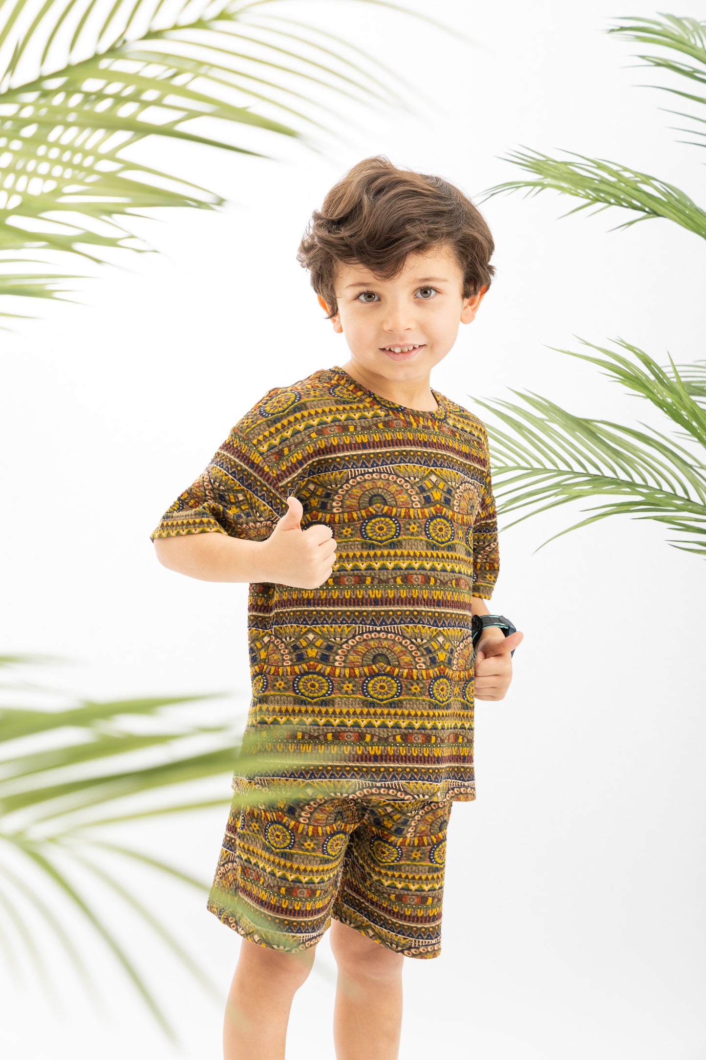 Boho Textured Colorful Boys Set