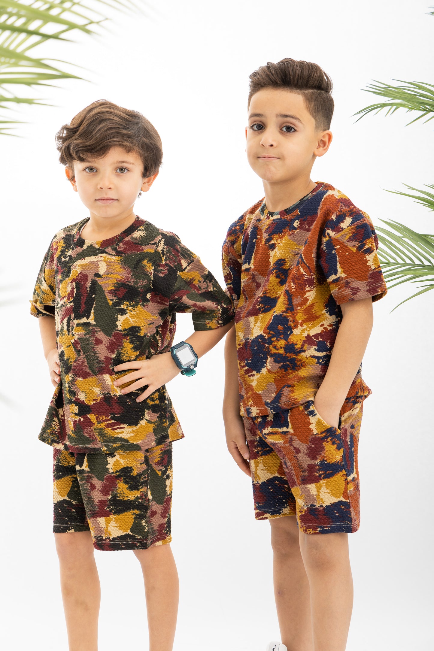 Boho Textured Colorful Boys Set