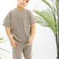 Black Textured Boys Set