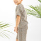 Black Textured Boys Set