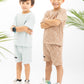 Beig Textured Boys Set