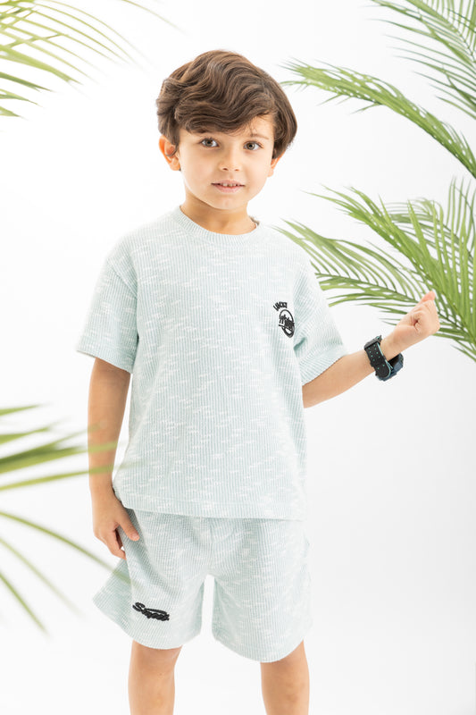 Mint Textured Boys Set