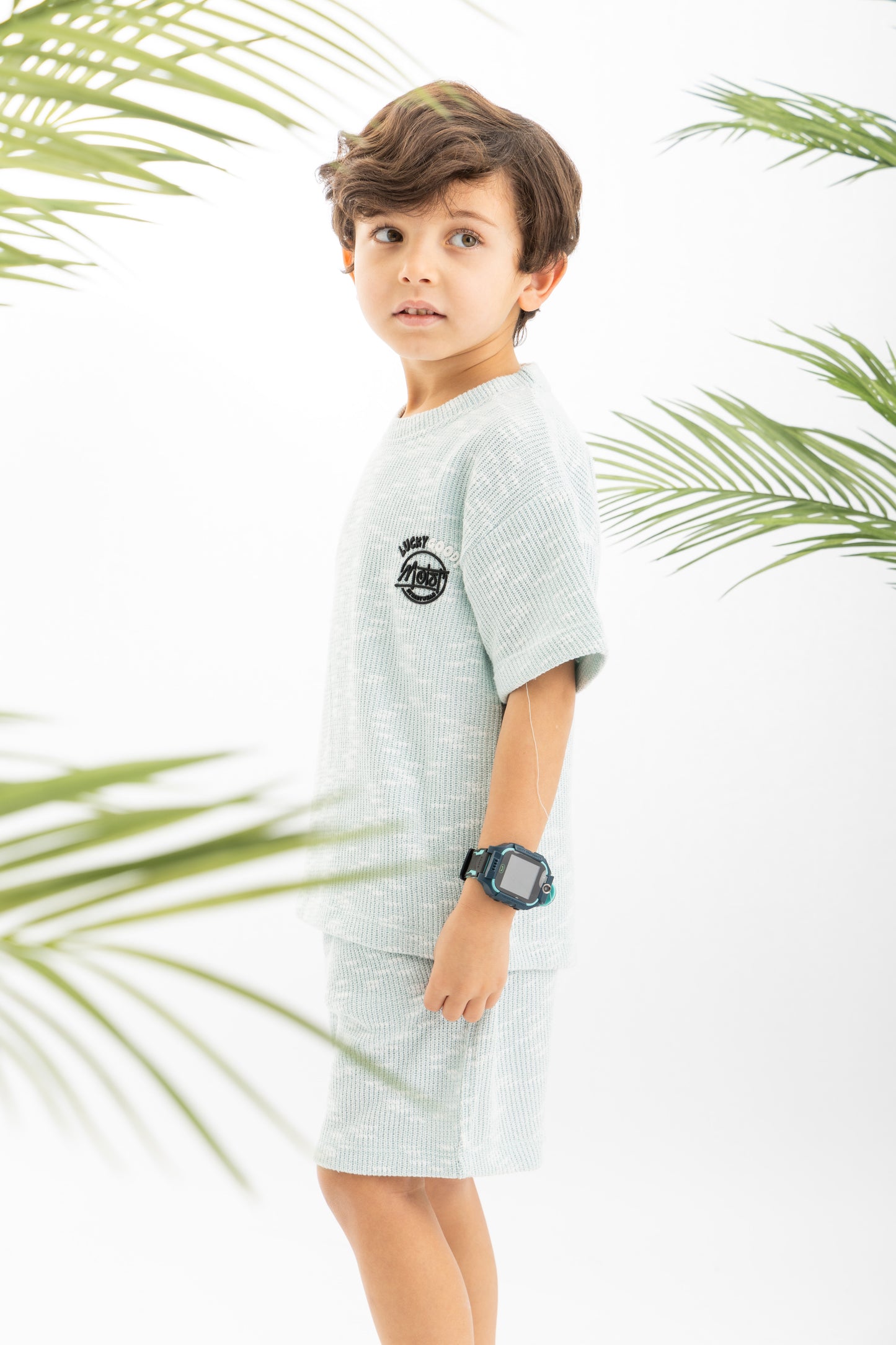 Mint Textured Boys Set