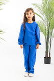 Blue Girls Linen Set