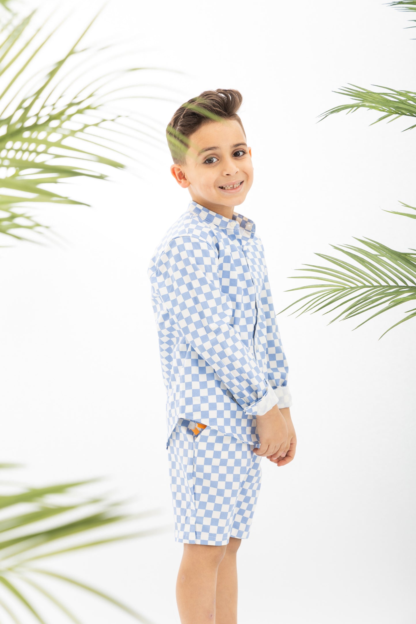 Blue Checkers Boys Set