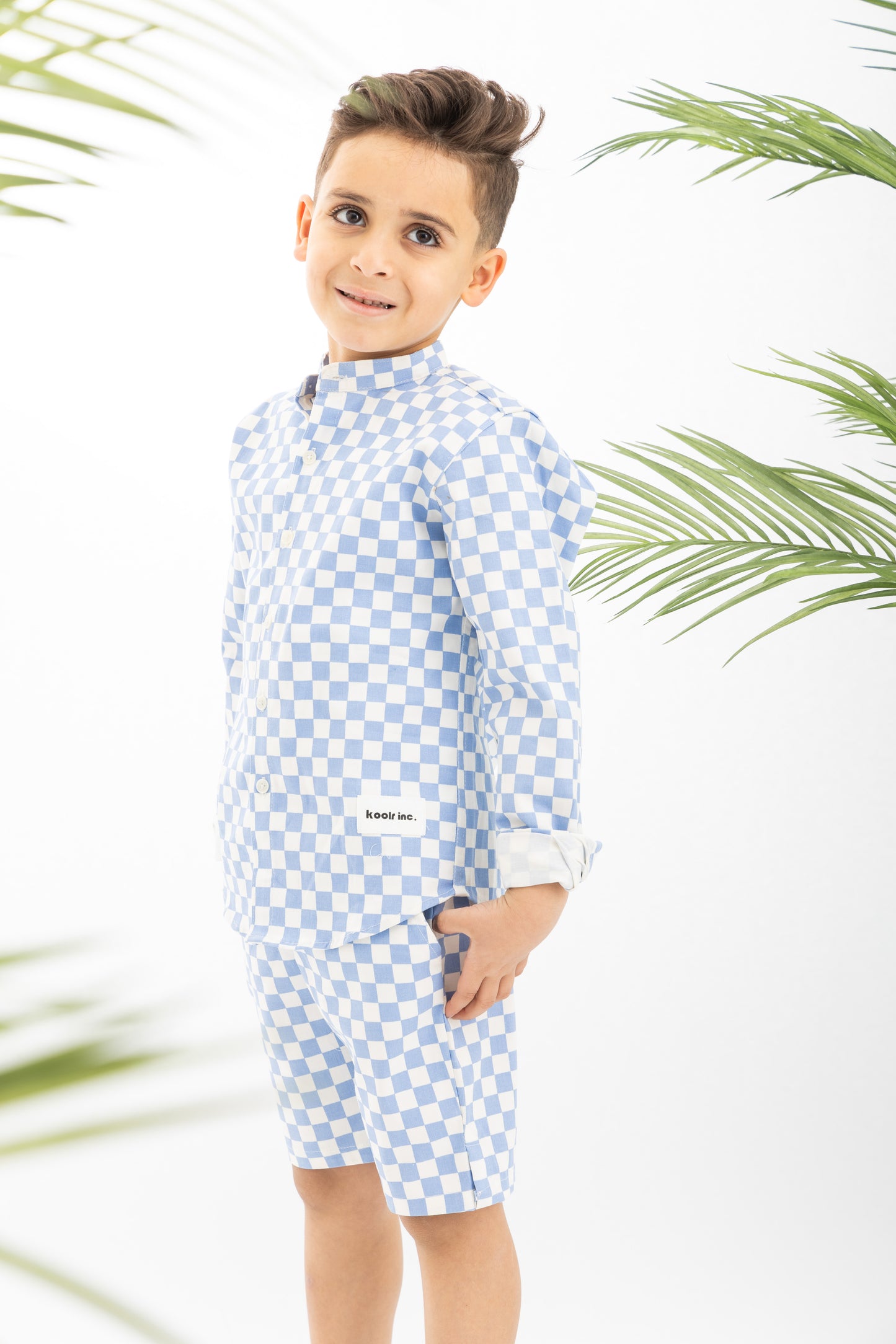 Blue Checkers Boys Set