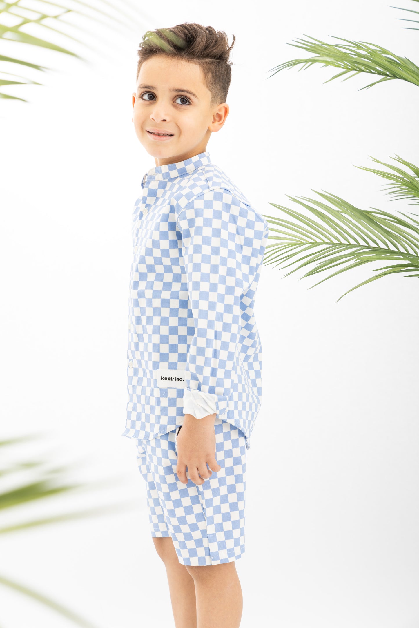 Blue Checkers Boys Set