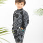 Black Jacquard Boys Set