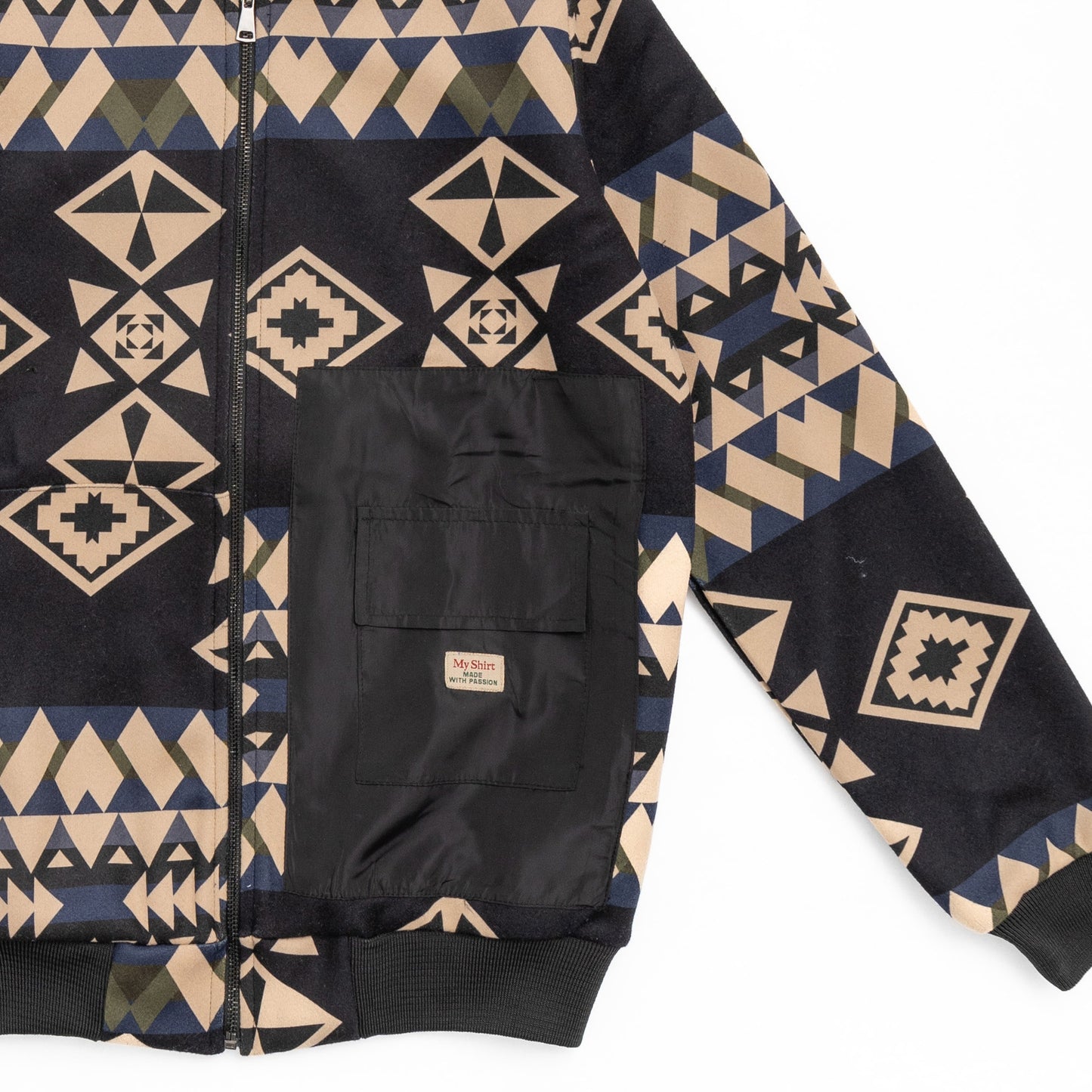 Black aztec wool jacket