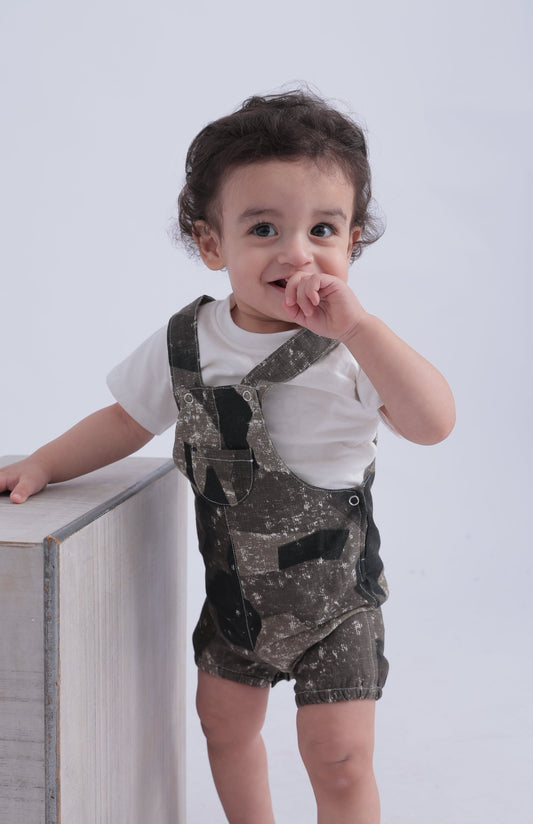 Army BabyBoy Top and Salopette 2 Piece Set