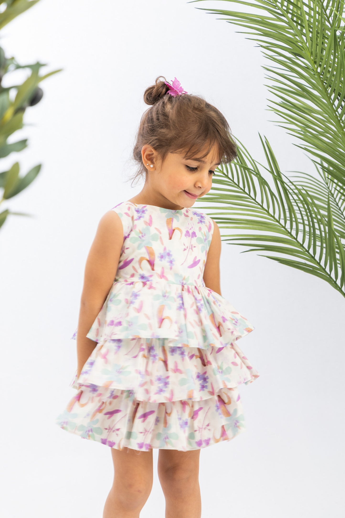 Multi Ruffled Girls Dress