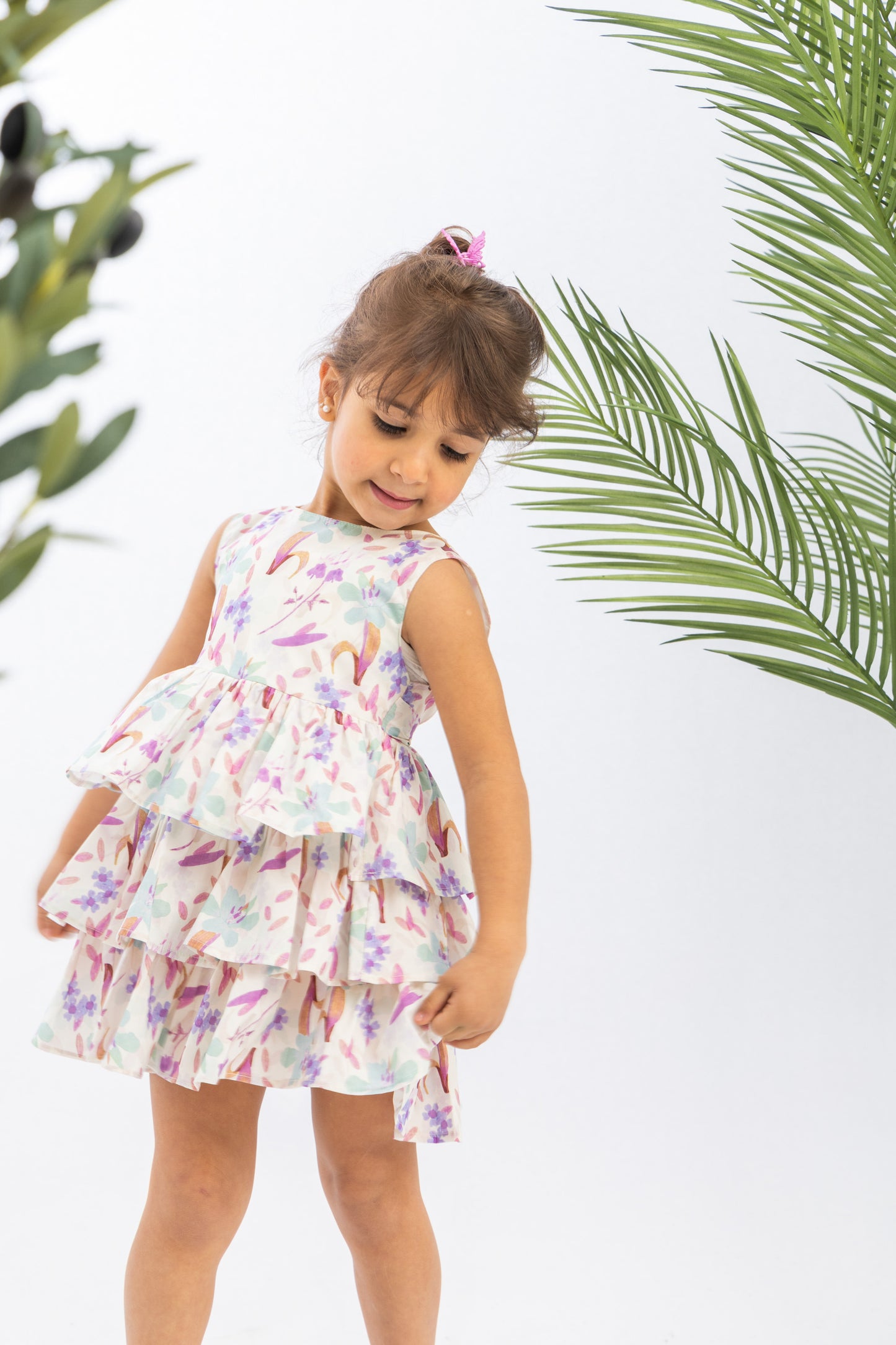 Multi Ruffled Girls Dress