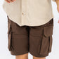 Gabardine Cargo Shorts With Two Pockets